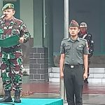 Mayor Vino, Pimpin Upacara Bendera di Kodim 1302/Minahasa