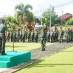 Kodim 1302/Minahasa Laksanakan Upacara Bendera, Danramil 1302-12/Belang Bertindak Sebagai Dan Up